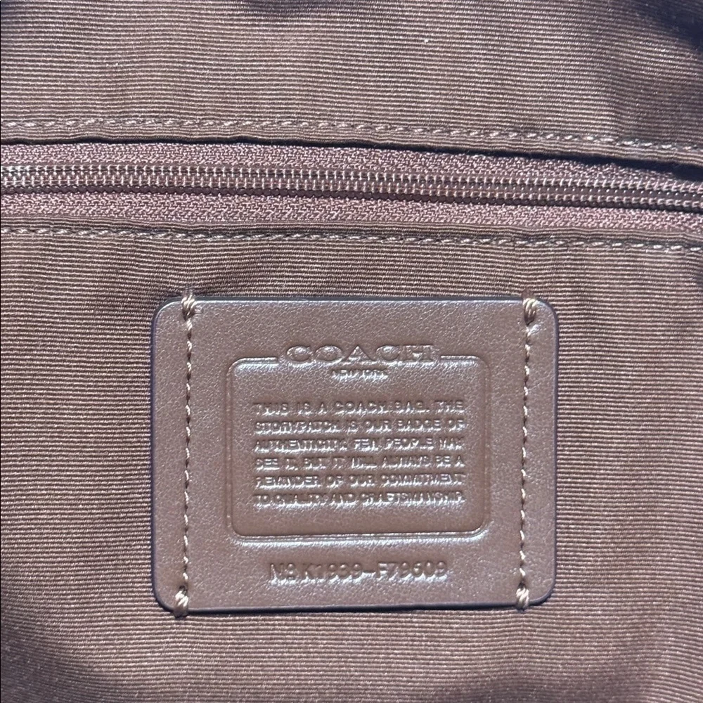 Coach Tan and Brown Signature Tote